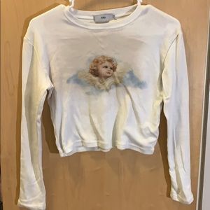 crop angel long sleeve top